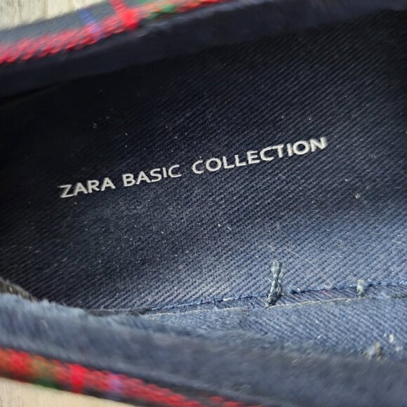 Zara Plaid With Bow Slip On Sneaker Shoes - Picture 8 of 11